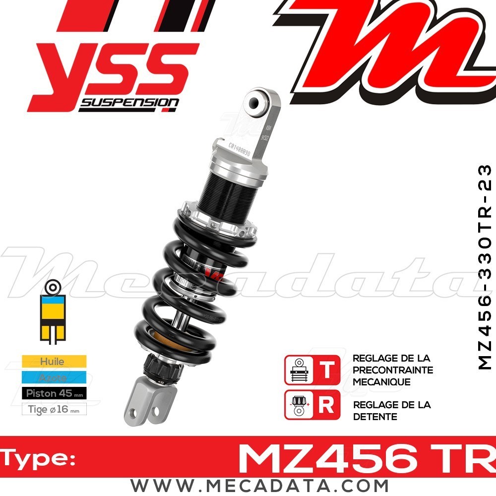 Amortisseur YSS MZ456 TR ~ BMW F 650 GS Dakar ABS (E650G) ~ Annee 2005