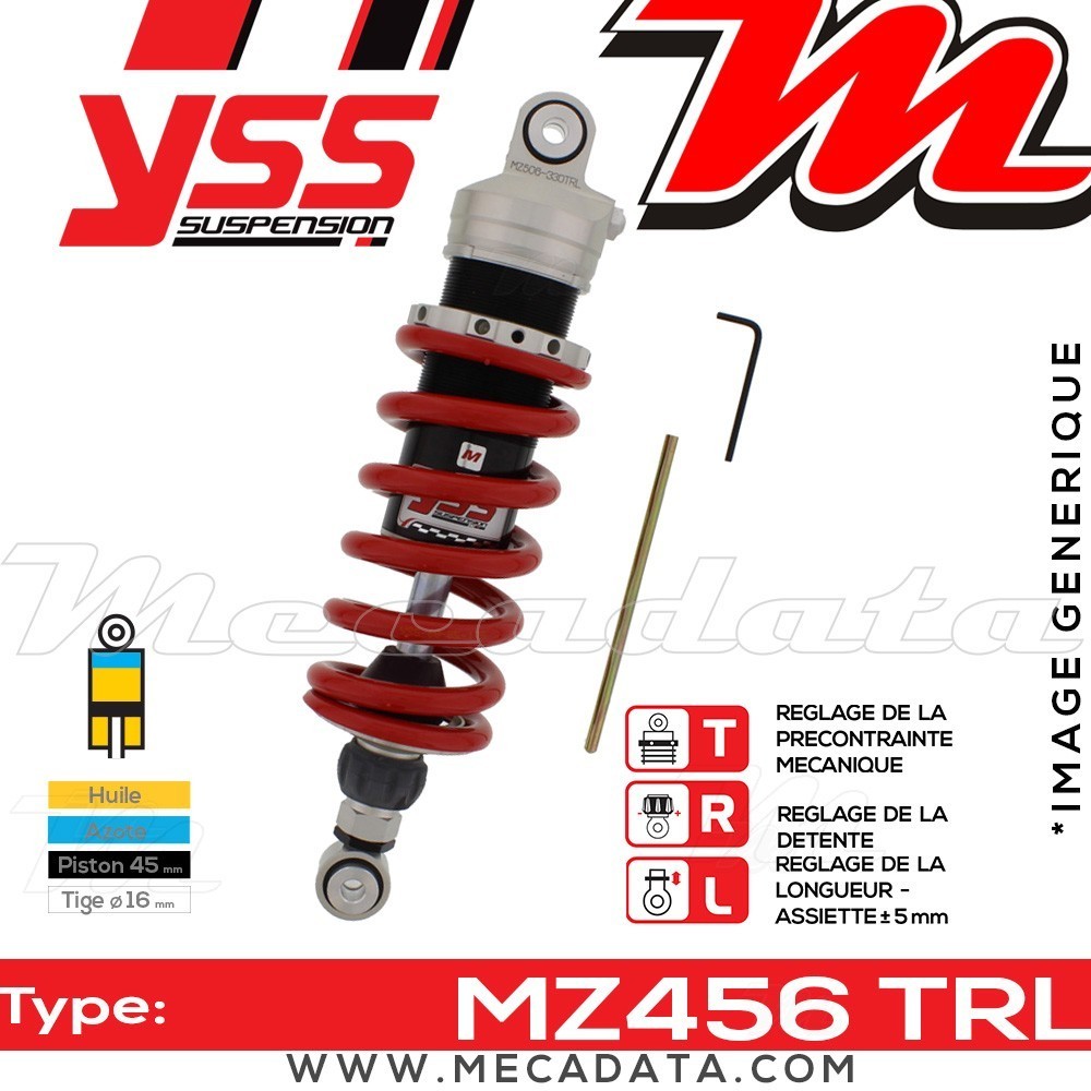 Amortisseur YSS MZ456 TRL ~ Suzuki GSX 1100 ES (GV71C) ~ Annee 1984