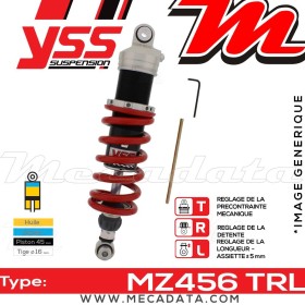 Amortisseur YSS MZ456 TRL ~ Kawasaki Z 1000 E ABS (ZRT00DEA) ~ Annee 2012