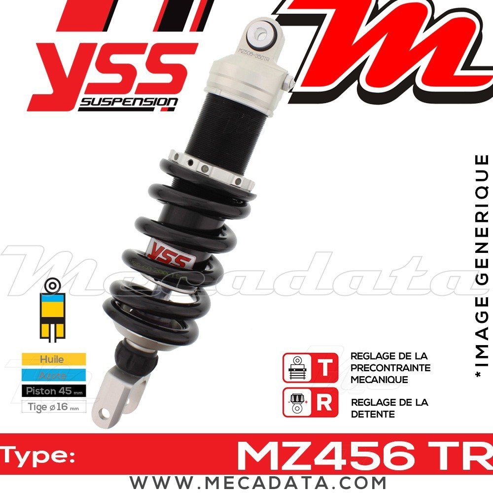 Amortisseur YSS MZ456 TR ~ BMW F 800 R ABS (E8ST/K73) ~ Annee 2011