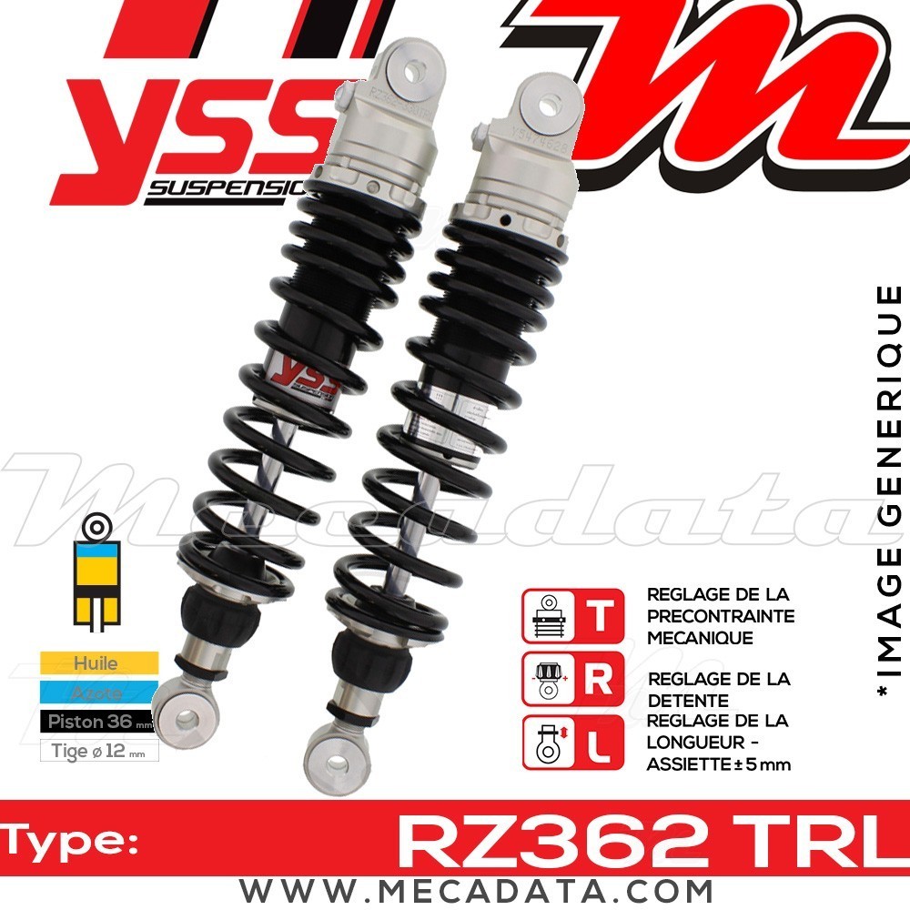 Amortisseur YSS RZ362 TRL ~ Triumph Bonneville 800 (908MD) ~ Annee 2001 - 2002