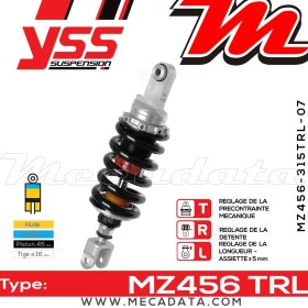 Amortisseur YSS MZ456 TRL ~ BMW F 650 (E169 MU) ~ Annee 1998