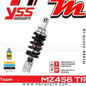 Amortisseur YSS MZ456 TR ~ BMW R 1200 C Avantgarde (R2C/259C) ~ Annee 2002