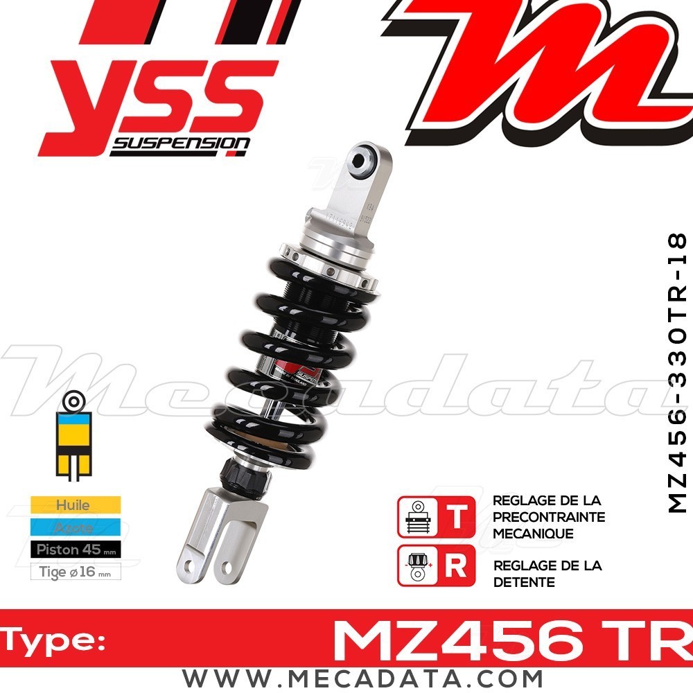 Amortisseur YSS MZ456 TR ~ BMW R 1200 C Avantgarde (R2C/259C) ~ Annee 2002