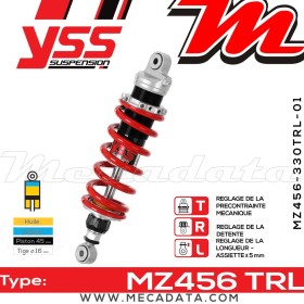 Amortisseur YSS MZ456 TRL ~ Ducati Supersport 600 SS Nuda (600S) ~ Annee 1996