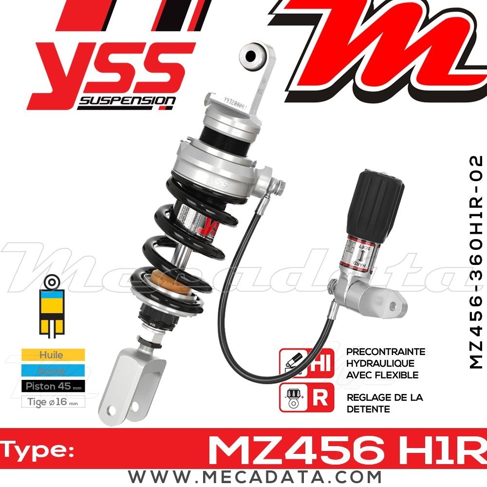 Amortisseur YSS MZ456 H1R ~ BMW R 1100 RT ABS (259) ~ Annee 2000