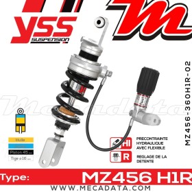 Amortisseur YSS MZ456 H1R ~ BMW R 1100 RT ABS (259) ~ Annee 1999