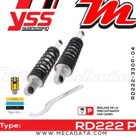 Amortisseur YSS RD222 P ~ BMW R 100 /7 (R100) ~ Annee 1976