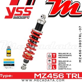 Amortisseur YSS MZ456 TRL ~ Yamaha XT 600 EN (3UW) ~ Annee 1990