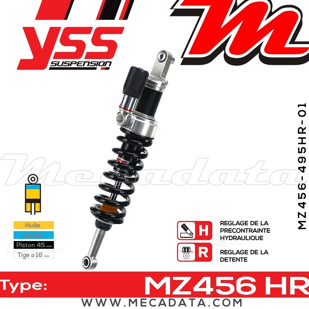 Amortisseur YSS MZ456 HR ~ BMW R 100 GS (247E) ~ Annee 1986