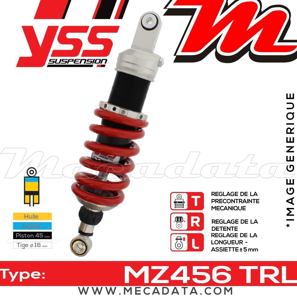 Amortisseur YSS MZ456 TRL ~ Triumph Speed Triple 1050 (515NJ) ~ Annee 2006