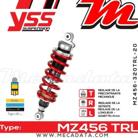 Amortisseur YSS MZ456 TRL ~ Yamaha FZ1 1000 NA ABS (RN16A) ~ Annee 2009