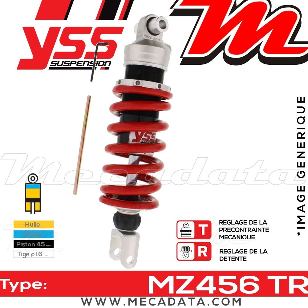 Amortisseur YSS MZ456 TR ~ Yamaha FJR 1300 A ABS (RP131) ~ Annee 2007