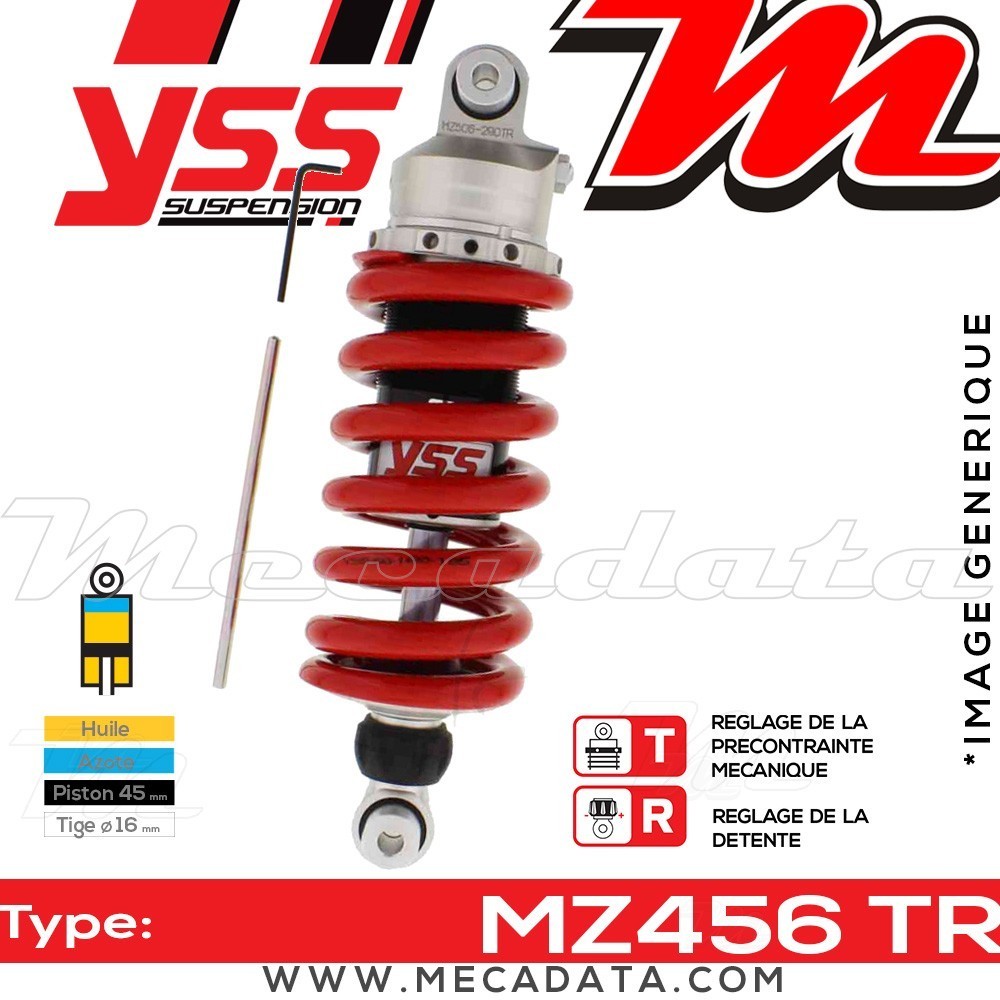 Amortisseur YSS MZ456 TR ~ Honda CBX 1000 (SC06) ~ Annee 1982 - 1983