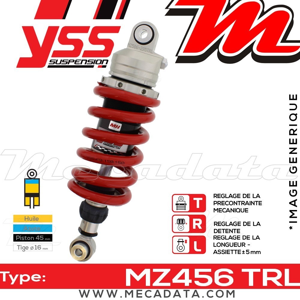Amortisseur YSS MZ456 TRL ~ Honda CBR 600 F (PC25) ~ Annee 1992