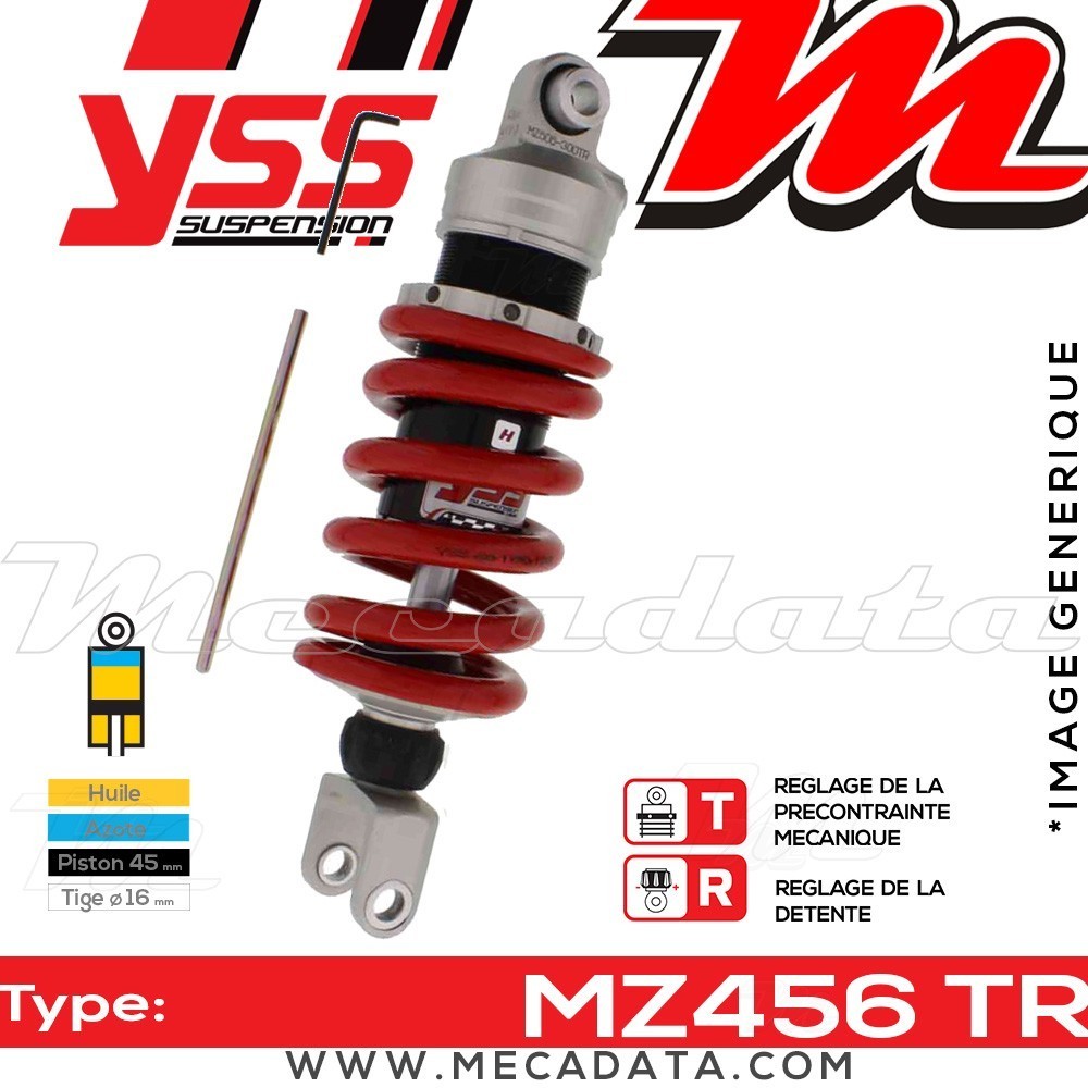 Amortisseur YSS MZ456 TR ~ Yamaha FJ 1200 A ABS (3YA) ~ Annee 1992 - 1994