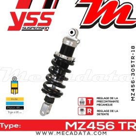 Amortisseur YSS MZ456 TR ~ BMW F 650 CS Scarver (E650C) ~ Annee 2005