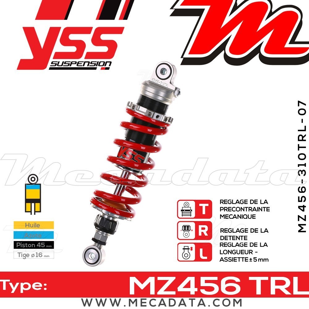 Amortisseur YSS MZ456 TRL ~ Ducati 916 Strada Biposto (1SB8S) ~ Annee 1995