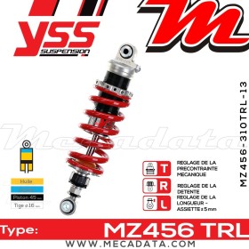 Amortisseur YSS MZ456 TRL ~ Yamaha YZF-R6 600 N (RJ037) ~ Annee 2002