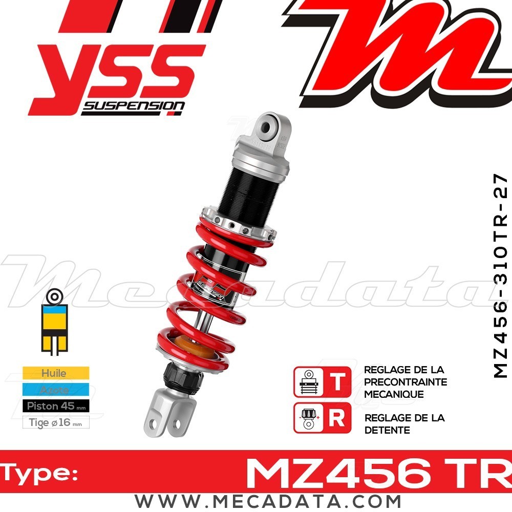 Amortisseur YSS MZ456 TR ~ Honda CBR 600 RR (PC37B) ~ Annee 2006