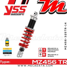 Amortisseur YSS MZ456 TR ~ Suzuki GSX-R 1000 U2 (B62111) ~ Annee 2005