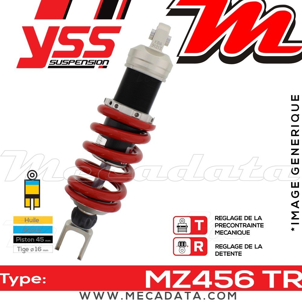 Amortisseur YSS MZ456 TR ~ Honda XL 500 R (PD02) ~ Annee 1982 - 1985