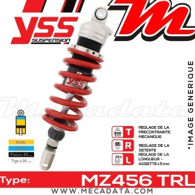 Amortisseur YSS MZ456 TRL ~ Kawasaki ZXR 750 J (ZX750J) ~ Annee 1992