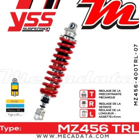 Amortisseur YSS MZ456 TRL ~ Yamaha TT 600 R (DJ011) ~ Annee 2001 - 2003