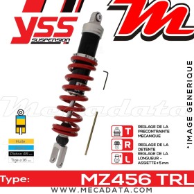 Amortisseur YSS MZ456 TR ~ Suzuki DR 650 SEU (SP46B) ~ Annee 1996