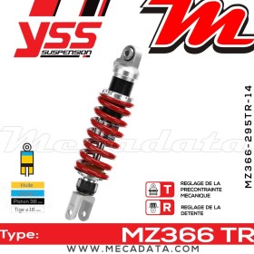 Amortisseur YSS MZ366 TR ~ Honda CBR 250 R (MC41A) ~ Annee 2013 - 2014