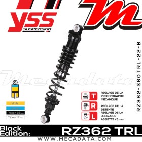 Amortisseur YSS RZ362 TRL ~ Triumph Thruxton 865 EFI (986ME2) ~ Annee 2010