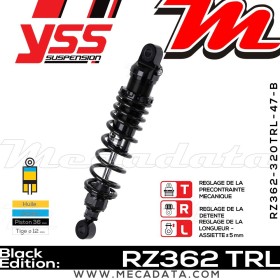 Amortisseur YSS RZ362 TRL ~ Yamaha SR 500 SP (2J4) ~ Annee 1982 - 1983