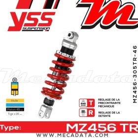 Amortisseur YSS MZ456 TR ~ Yamaha XVS 1100 A Drag Star Classic (VP055) ~ Annee 2002