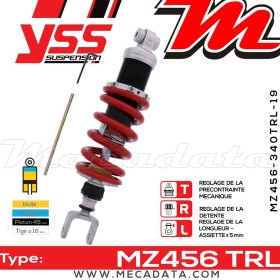 Amortisseur YSS MZ456 TRL ~ Honda VF 500 F2 (PC12) ~ Annee 1984