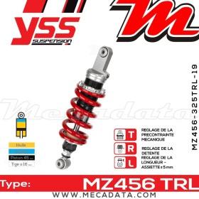 Amortisseur YSS MZ456 TRL ~ Honda CB 650 FA ABS (RC75C) ~ Annee 2014 - 2015