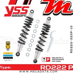 Amortisseur YSS RD222 P ~ Suzuki VS 800 GL Intruder (VS52B) ~ Annee 2000