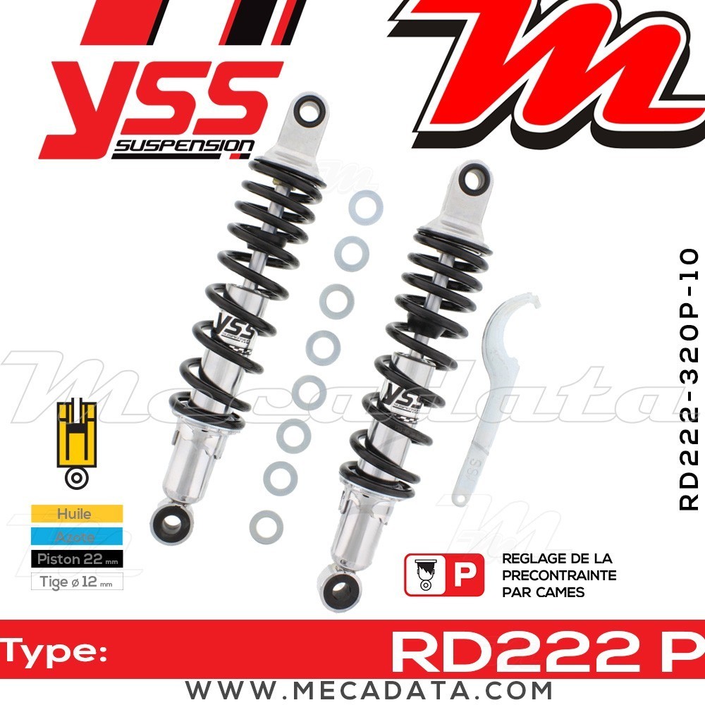 Amortisseur YSS RD222 P ~ Suzuki VS 800 GL Intruder (VS52B) ~ Annee 2000