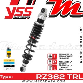 Amortisseur YSS RZ362 TRL ~ Honda VF 1100 C (SC12) ~ Annee 1983 - 1986