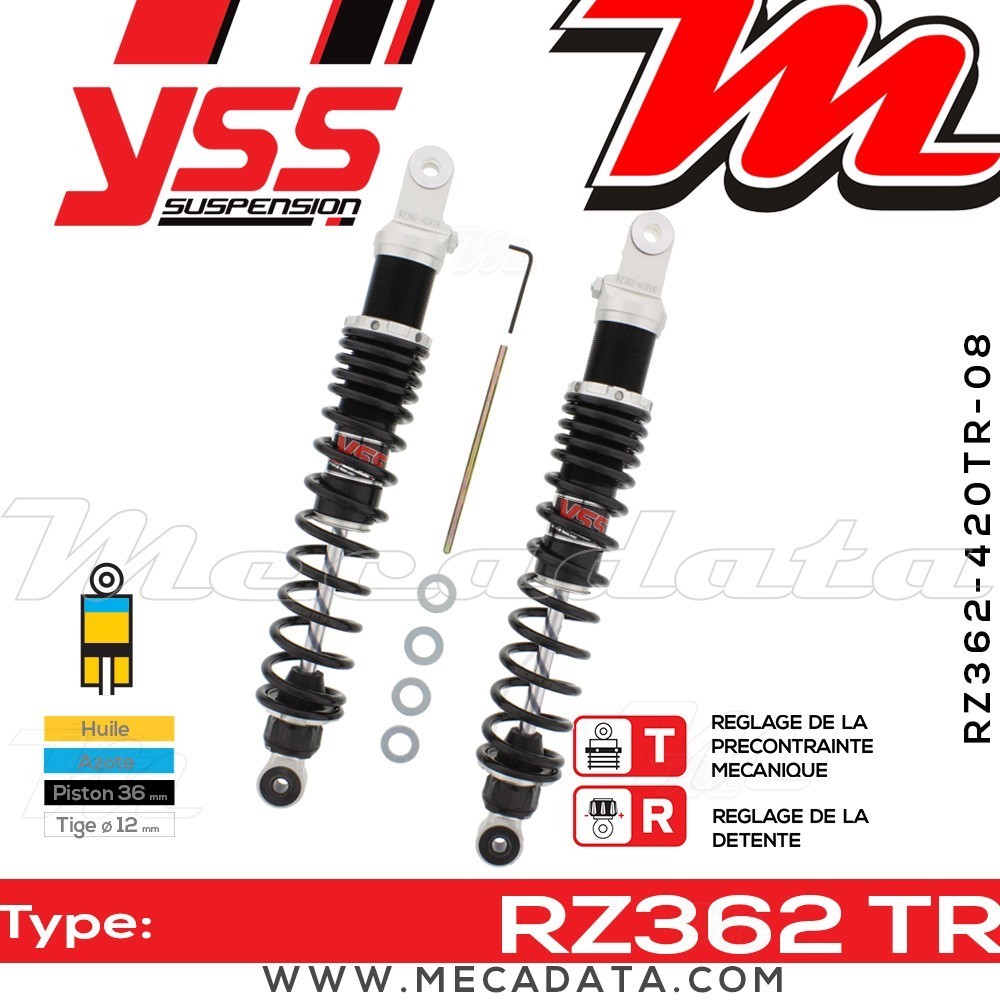 Amortisseur YSS RZ362 TR ~ Honda XL 500 S (PD01) ~ Annee 1981 - 1982
