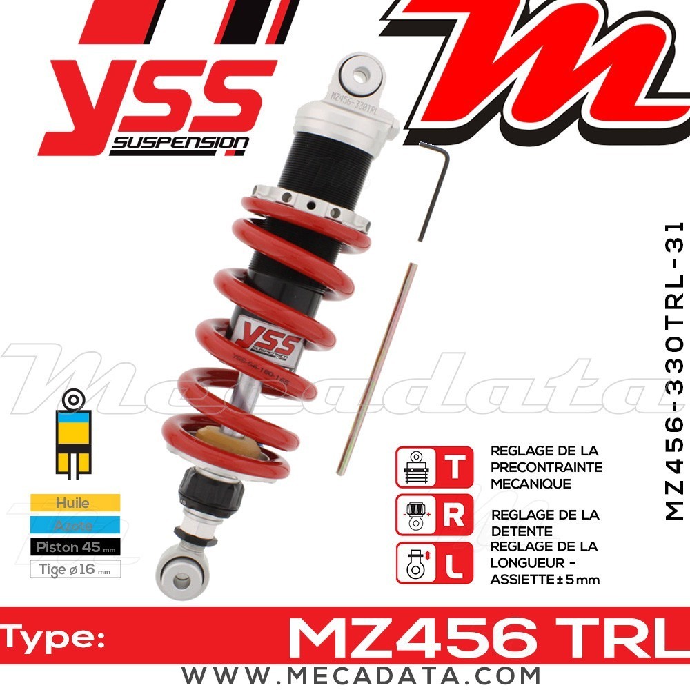 Amortisseur YSS MZ456 TRL ~ Honda VFR 1200 XL Crosstourer ABS (SC70E) ~ Annee 2014