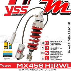 Amortisseur YSS MX456 H1R ~ Triumph Tiger 800 XC ABS (A08) ~ Annee 2014