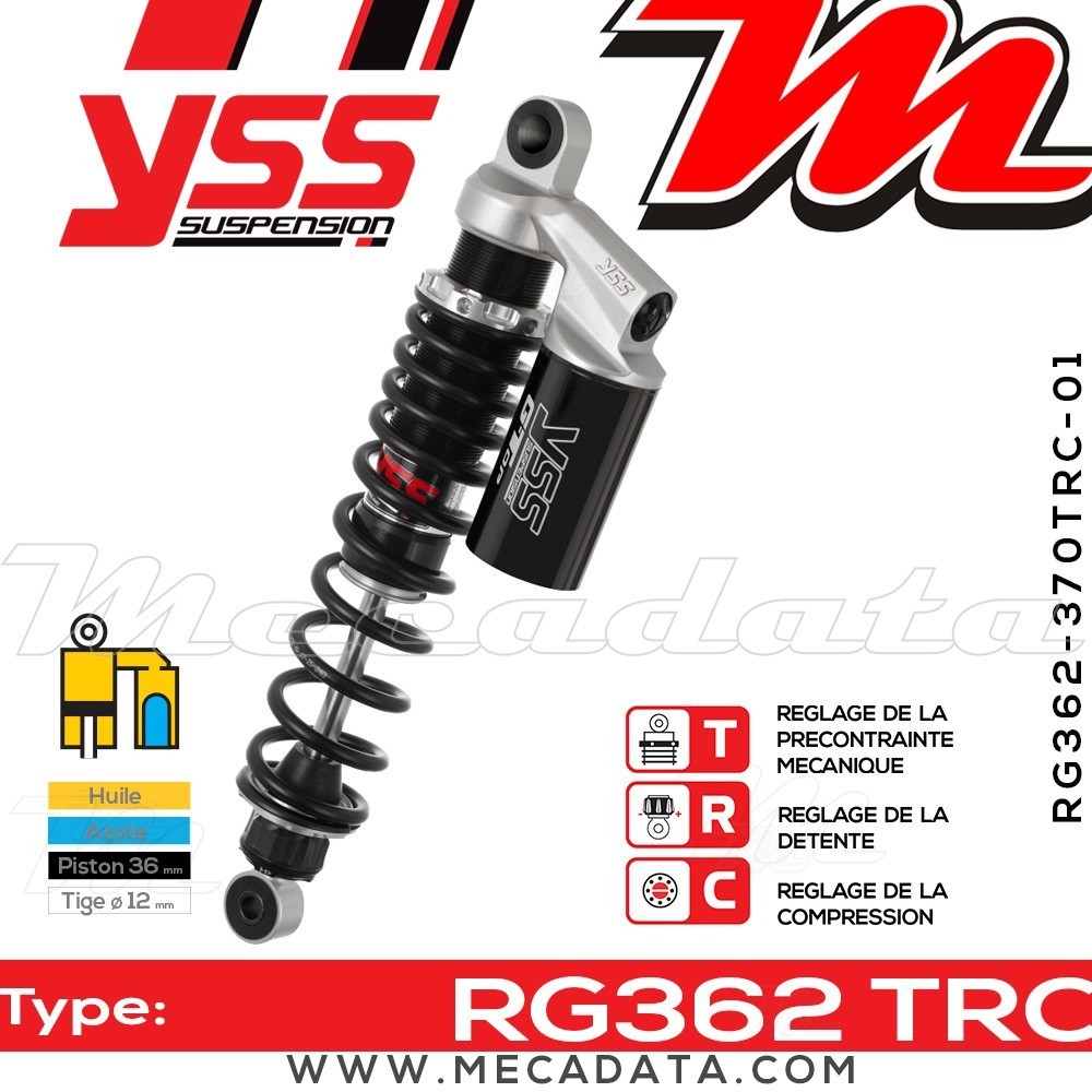 Amortisseur YSS RG362 TRC ~ Suzuki GS 650 G Katana (GS650G) ~ Annee 1981 - 1982
