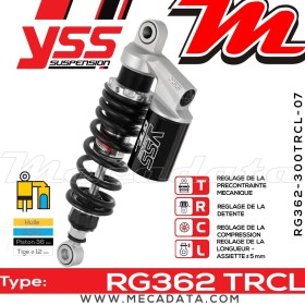 Amortisseur YSS RG362 TRC ~ Hyosung GV 650 i Sportcruiser (KM4VP55B) ~ Annee 2010 - 2011