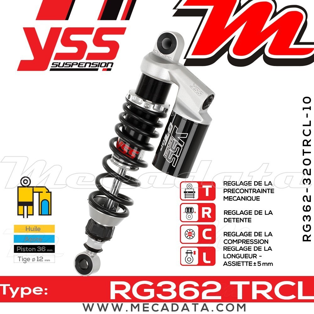 Amortisseur YSS RG362 TRC ~ Yamaha YX 600 Radian () ~ Annee 1987