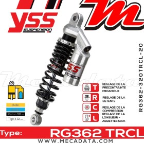 Amortisseur YSS RG362 TRC ~ Moto Guzzi Le Mans 850 II (VE) ~ Annee 1978 - 1980