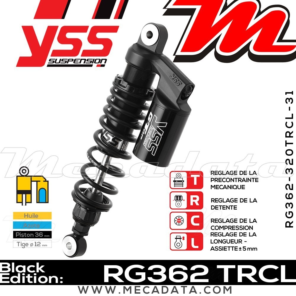Amortisseur YSS RG362 TRC ~ Ducati Supersport 750 SS (750SS/73) ~ Annee 1973 - 1974