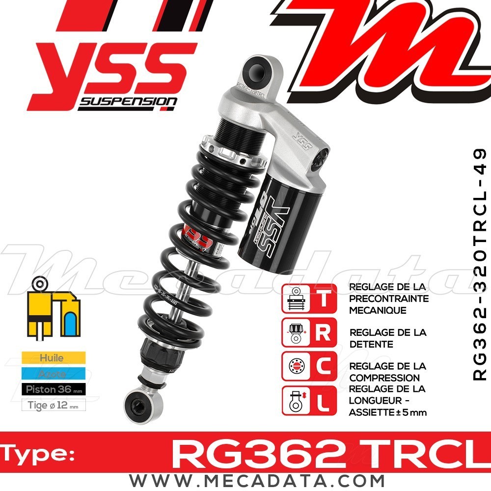 Amortisseur YSS RG362 TRC ~ Yamaha XJR 1300 (RP022) ~ Annee 2001
