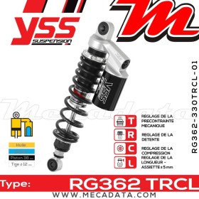 Amortisseur YSS RG362 TRC ~ Ducati Supersport 900 SS MHR II Mike Hailwood Replica (900SS-HW) ~ Annee 1984 - 1985
