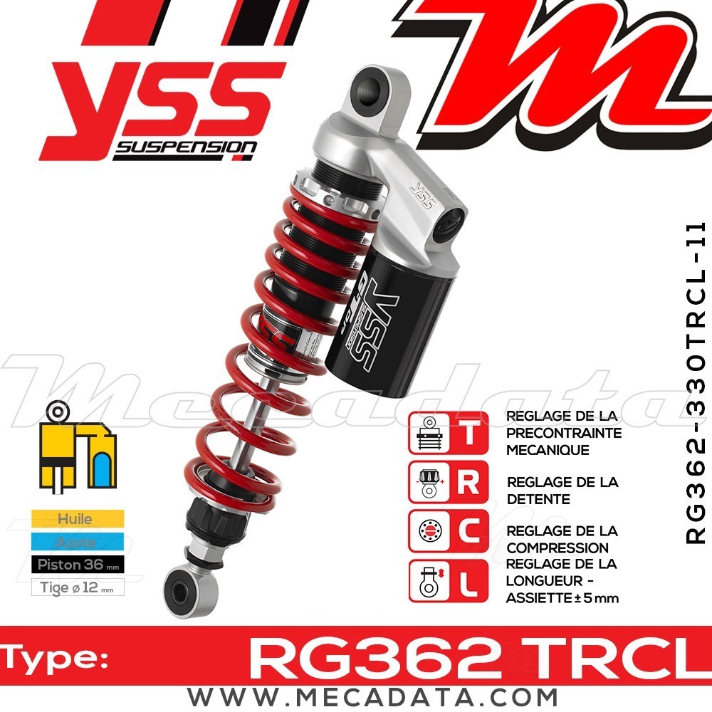 Amortisseur YSS RG362 TRC ~ Honda CB 400 SF Super Four (NC31) ~ Annee 1993