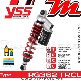 Amortisseur YSS RG362 TRC ~ Honda CB 400 SF Super Four (NC31) ~ Annee 1993